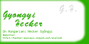 gyongyi hecker business card