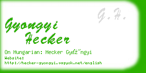 gyongyi hecker business card